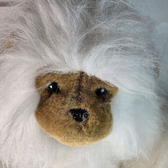 Vintage Fiesta Toys Fuzzy Freddy Monkey White/Brown Plush Stuffed Animal 1991 - Picture 3 of 3